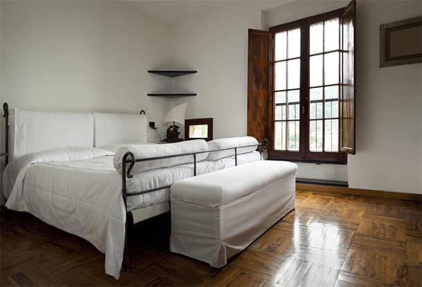 bedroom with hardwood floors