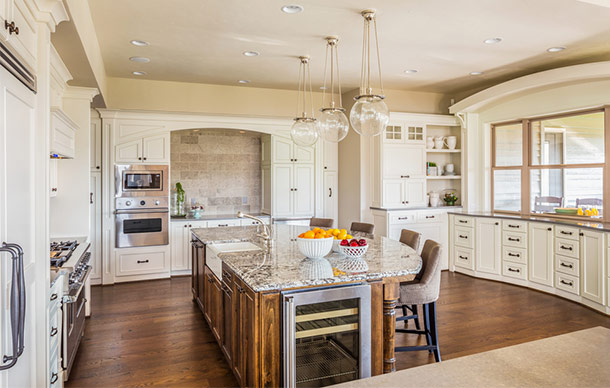 kitchen with hardwood floors